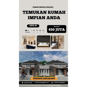 Dijual Rumah LB45 LT95 2KT 1KM Lokasi Strategis Harga Terjangkau - Bantul Yogyakarta