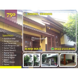 Jual Rumah Bekas Murah 3 Lantai Tipe 165/220 Di Ungaran - Semarang Kota Jawa Tengah
