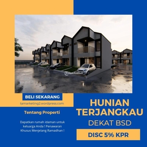 Dijual Rumah Murah dengan Lokasi yang Strategis dan Bebas Banjir Dekat BSD Kavling 60 - Tangerang Selatan Banten
