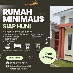 Dijual Rumah Murah LT91 LB50 3KT 1KM Siap Huni Minimalis - Ngawi Jawa Timur