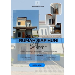 Dijual Rumah Siap Huni 2 Lantai Tipe 60/60 Barat Solobaru - Sukoharjo Jawa Tengah