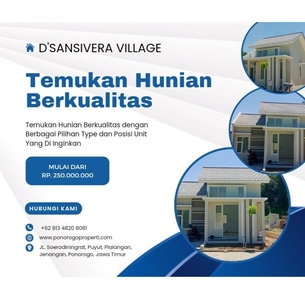 Dijual Rumah Syariah Type 48 1 Lantai Siap Huni Harga Terjangkau - Ponorogo Jawa Timur