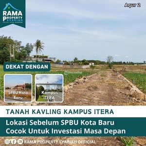 Dijual Tanah Luas 65m2 Samping Pom Bensin Itera Dekat Ke Pintu Tol Kotabaru Bisa Kredit Syariah Tanpa Riba - Bandar Lampung
