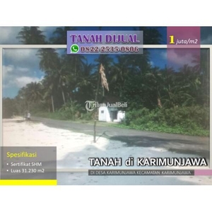 JualTanah Murah Luas 30232m2 SHM di Pulau Karimunjawa - Jepara Jawa Tengah
