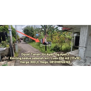Dijual Tanah Murah Luas 256m2 Lokasi di Jalan Apel Gang Apel 1 - Pontianak Kalimantan Barat
