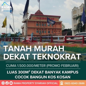 Dijual Tanah Siap Bangun LT300 Legalitas SHM Lokasi Strategis - Bandar Lampung