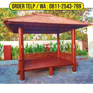 Gazebo Mushola 2x3 Minimalis Kayu Kelapa Atap Sirap - Cimahi Jawa Barat