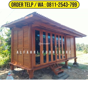 Gazebo Taman Kecil 2x5 Kayu Kelapa Minimalis - Cimahi Jawa Barat