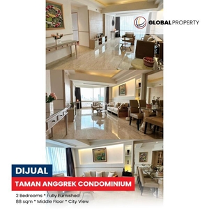 Jual Apartemen 2BR Luas 88m2 Fully Furnished Bagus, Middle Floor di Taman Anggrek Condominium - Jakarta Barat