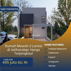 Jual BU Rumah Baru Exclusive 2 Lantai LT41 LB65 3KT 1KM di Jatihandap Pemandangan - Bandung Kota Jawa Barat