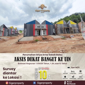 Jual Rumah Baru Minimalis Subsidi 2KT 1KM Belakang Kampus UIN - Bandar Lampung