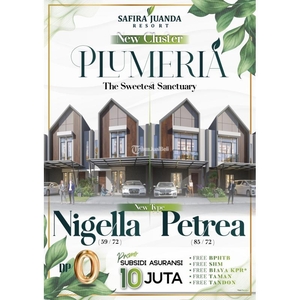 Jual Rumah Baru Siap Huni Start 690 Juta New Cluster Plumeria Safira Juanda - Sidoarjo Jawa Timur