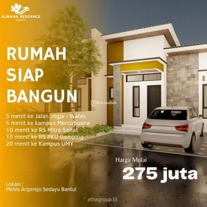 Jual Rumah Baru Tipe 36 Harga 200 Jutaan Dekat Jl Jogja-Wates Di Sedayu – Bantul Yogyakarta