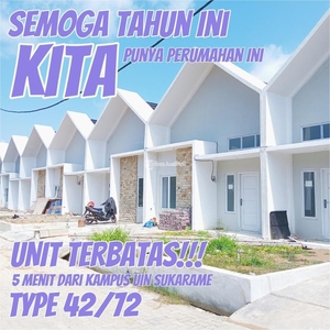 Jual Rumah Baru Tipe 42/72 Perumahan Dekat Kampus UIN Sukarame - Bandar Lampung