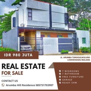 Jual Rumah Free Furniture Baru Tipe 94/75 Dekat Kampus Universitas Brawijaya - Malang Kota Jawa Timur