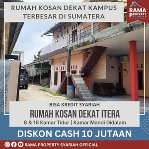 Jual Rumah Kost Aktif Tipe 80/104m2 Ada 6 Kamar, Dekat Kampus Itera Dan Pintu Tol Kotabaru - Lampung Selatan