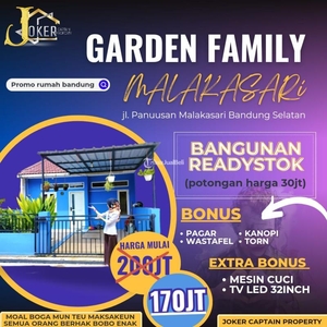 Jual Rumah Murah Baru Tipe 30 LT 55 m2 Di Malakasari Dekat Wisata Kampung Batu - Bandung Jawa Barat