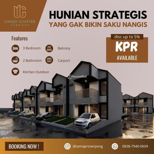 Jual Rumah Murah Baru tipe 60 Lokasi Strategis dan Bebas Banjir di Serpong - Tangerang Selatan Banten