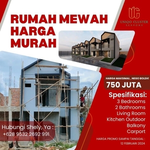 Jual Rumah Murah dan Mewah 2 Lantai Tipe 55 3KT 2KM Area Serpong - Tangerang Selatan Banten