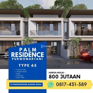 Jual Rumah Pesan Bangun Tipe 65 & 75 Palm Residence Purwomartani Jogja – Sleman Yogyakarta