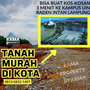 Jual Tanah Murah SHM Luas 78m2 Di Kota Dekat Perumahan dan Kampus UIN Sukarame - Bandar Lampung