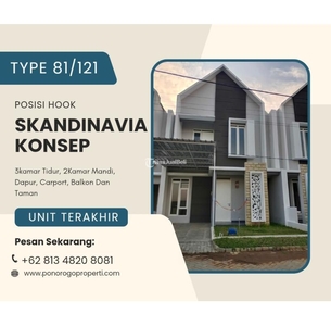 Terlaris Rumah 2 Lantai Tipe 81/121 dekat Pusat Kota di Grand Viola Townhouse Tahap 1 - Ponorogo Jawa Timur