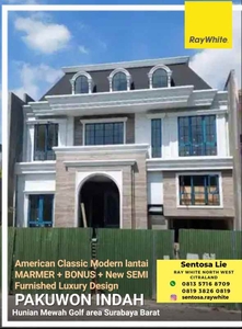 Dijual Rumah Baru Pakuwon Indah Sby New American Classic Lantai Marmer