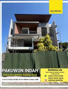 Rumah Baru Pakuwon Indah Surabaya Barat New Desain Mewah Premium