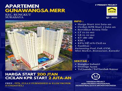 Apartemen Gunawangsa MERR Surabaya dkt Rungkut Ubaya Tenggilis Jemur