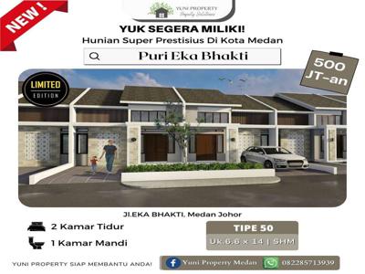 DIJUAL RUMAH PURI EKA BHAKTI MINIMALIS STRATEGIS DIKOTA MEDAN