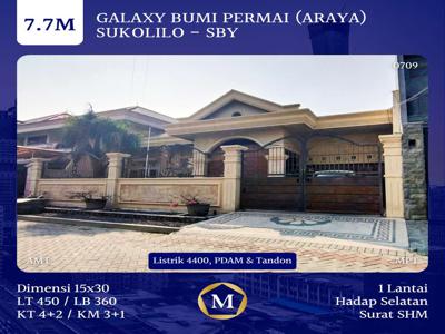 Rumah Mewah Araya Galaxy Bumi Permai Sukolilo dkt MER Surabaya Timur