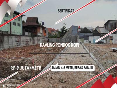 Jual Tanah Kavling murah di Pondok Kopi Dekat Stasiun Klender Baru