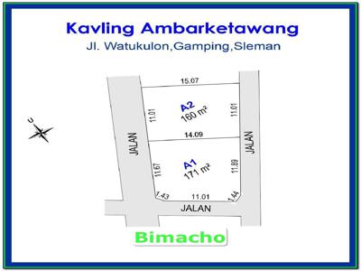 Tanah Jogja Murah di Gamping Sleman Jl Watukulon