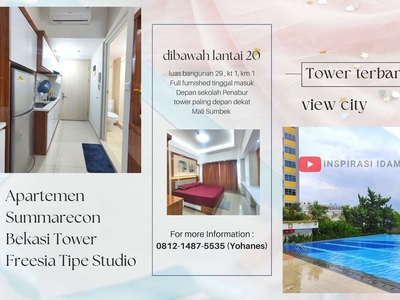 Apartemen Summarecon Bekasi Tower Freesia Tipe Studio