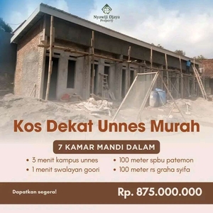 dijual Kos Eksklusif Unnes Semarang Kota investasi tinggi