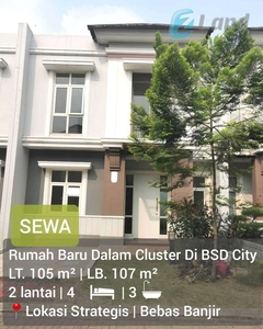 Disewakan Rumah Baru The Savia BSD City Tangerang Selatan