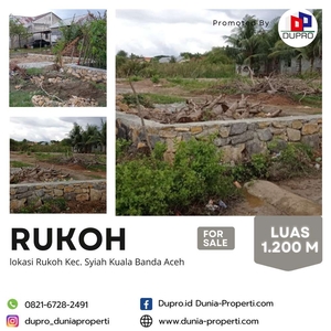 RUKOH TANAH DIJUAL LOKASI STRATEGIS DEKAT DENGAN KAMPUS LUAS 1.200 M