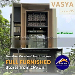 Rumah 3lantai full furnish Vasya Tanakayu bsd city free dp akad now!