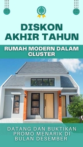 rumah dijual murah minimalis dalam cluster mulai 300An juta