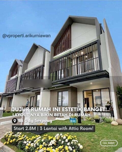 Strozzi At Summarecon Serpong House With The Real Attics 7x12 8x13 3lt