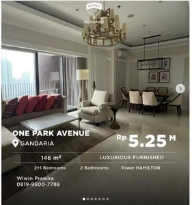 Apartemen Dijual Special Price 1Park Avenue 2br 146m2 Furnished Jaksel