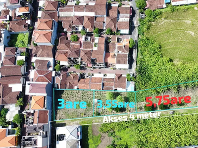 Buc for rent land 3are view sawah zona yellow padonan near canggu