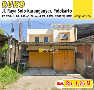Dijual Ruko Jl. Raya Solo-Karanganyar, Polokarto