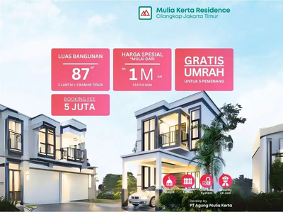 Dijual Rumah Baru di Perumahan 2 Lantai di Jakarta Timur Tanah 56 m²