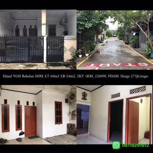 Dijual rumah di VGH Babelan SHM