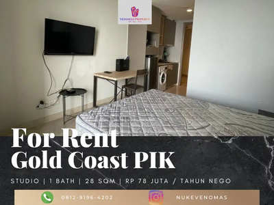 Disewakan Apartement Gold Coast PIK Type Studio Full Furnish View Laut