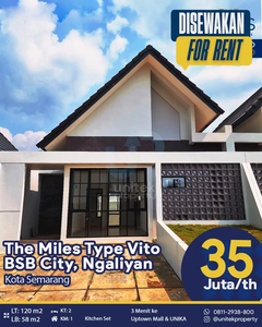 Disewakan Dikontrakkan Rumah Minimalis TheMiles Vito BSB City Semarang