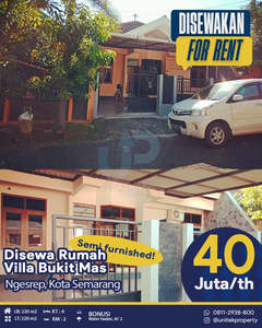 Disewakan Dikontrakkan Rumah Villa Bukit Mas, Ngesrep, Semarang