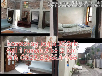 Homestay Yogya RS Sarjito Parkir mob 2KT Strategis Luas Bulanan Harian