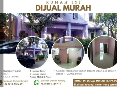 Jual murah rumah SHM di Tambun Bekasi